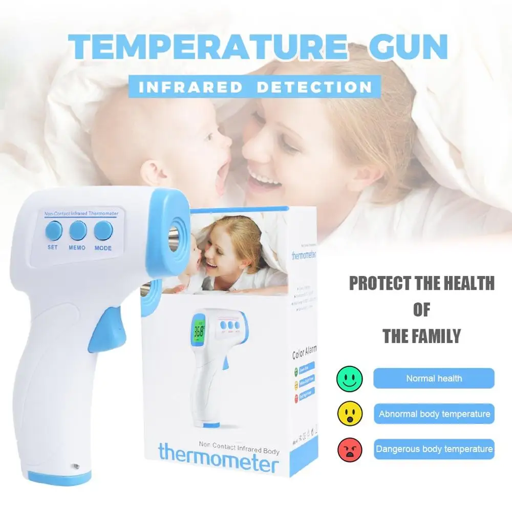 Детский цифровой инфракрасный термометр пистолет бесконтактный инструмент для