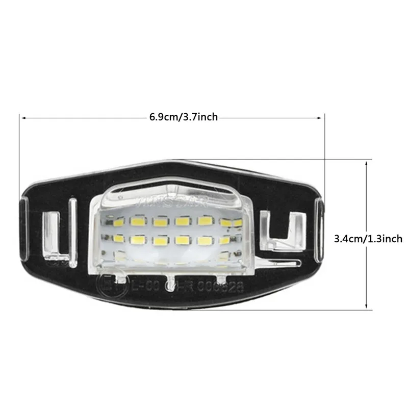 Высокий яркий светильник номерного знака 2 шт. белый 18 светодиодный низкое