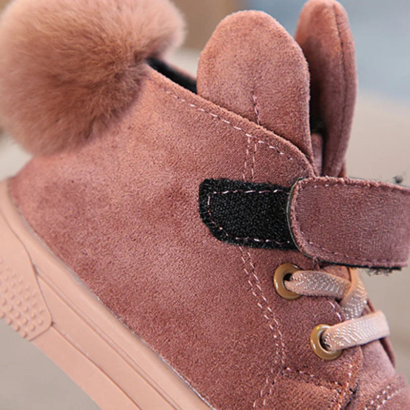 COZULMA/теплая спортивная обувь с плюшевой подкладкой для маленьких девочек Модные