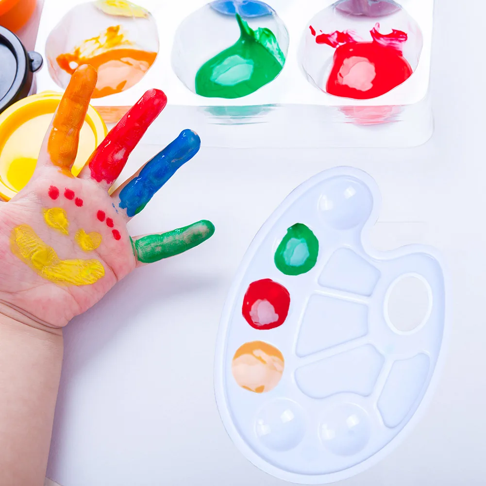 

Color Mixing Tray Plastic Paint Oil Watercolour Tray Gel Polish Drawing White Painting Palette Pallet Pigment Tray