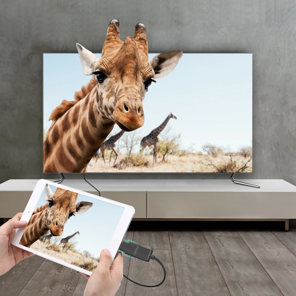 Ugreen 3 в 1 мини hdmi мужчина микро-hdmi мужчина к hdmi женский конвертер адаптер для планшет пк мобильный телефон hdmi адаптер