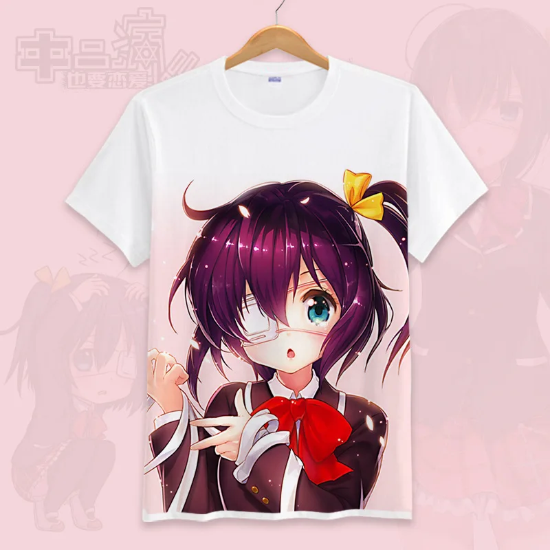 Футболка для косплея из японского аниме I want to fall in love with Chuunibyou летняя футболка