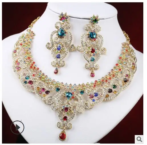 

Комплект из колье и серёг, из серебра 925 пробы