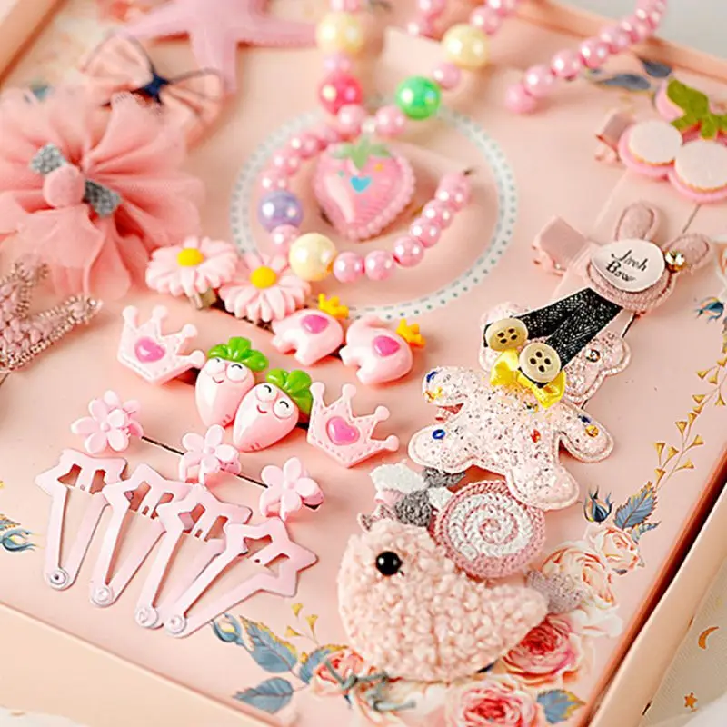 28 шт./компл. набор аксессуаров для волос маленьких девочек крокодил BB клипсы