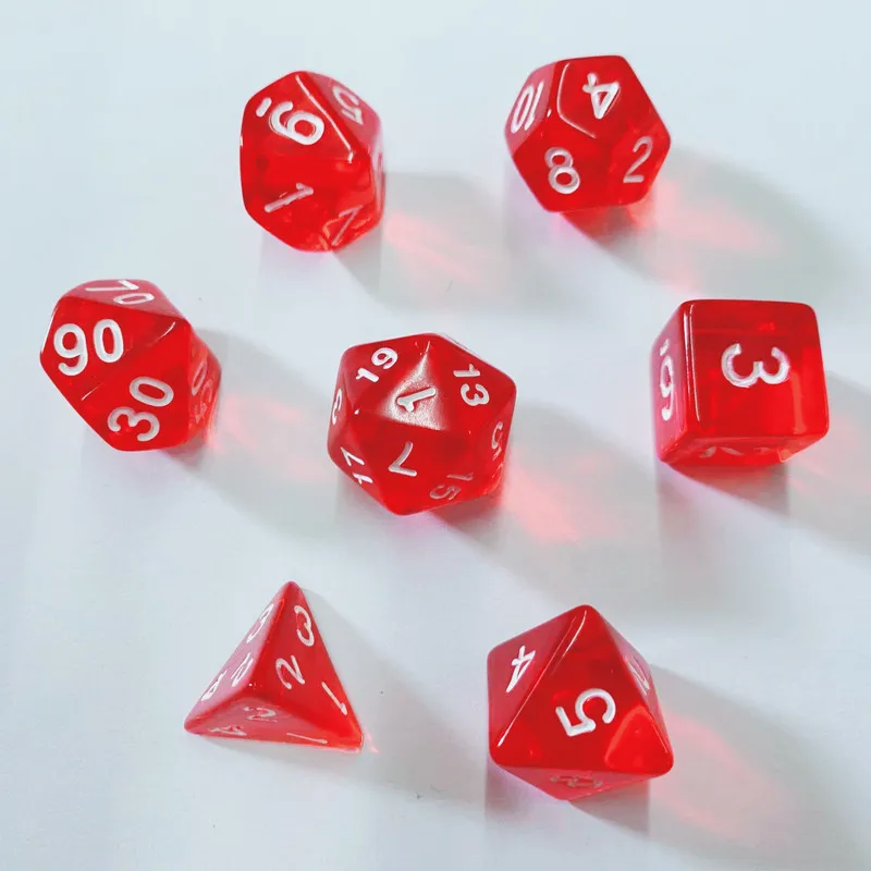 1 комплект многогранные кубики Красочный прозрачный лист поликарбоната кости