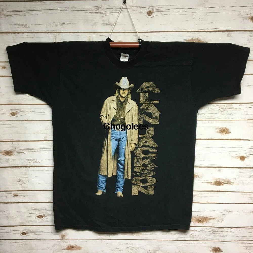 Винтажная Футболка 1997 с Аланом Джексоном тусклые черные футболки для