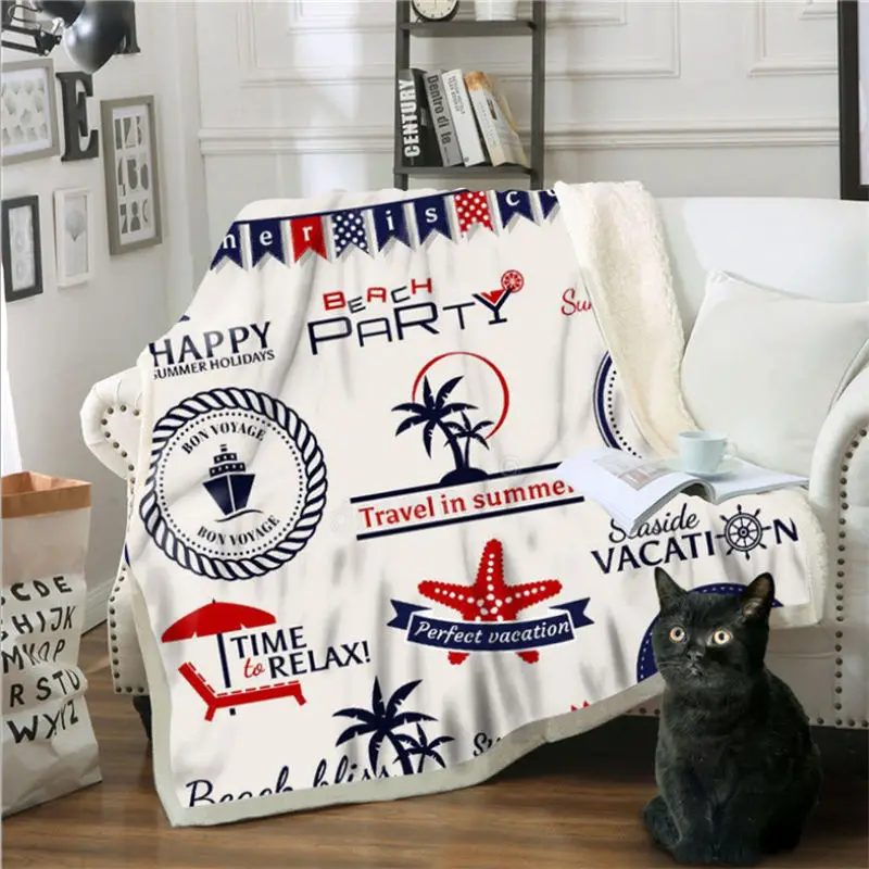 Одеяло толстовка морской принт с животными сон одеяло легкое квадратное