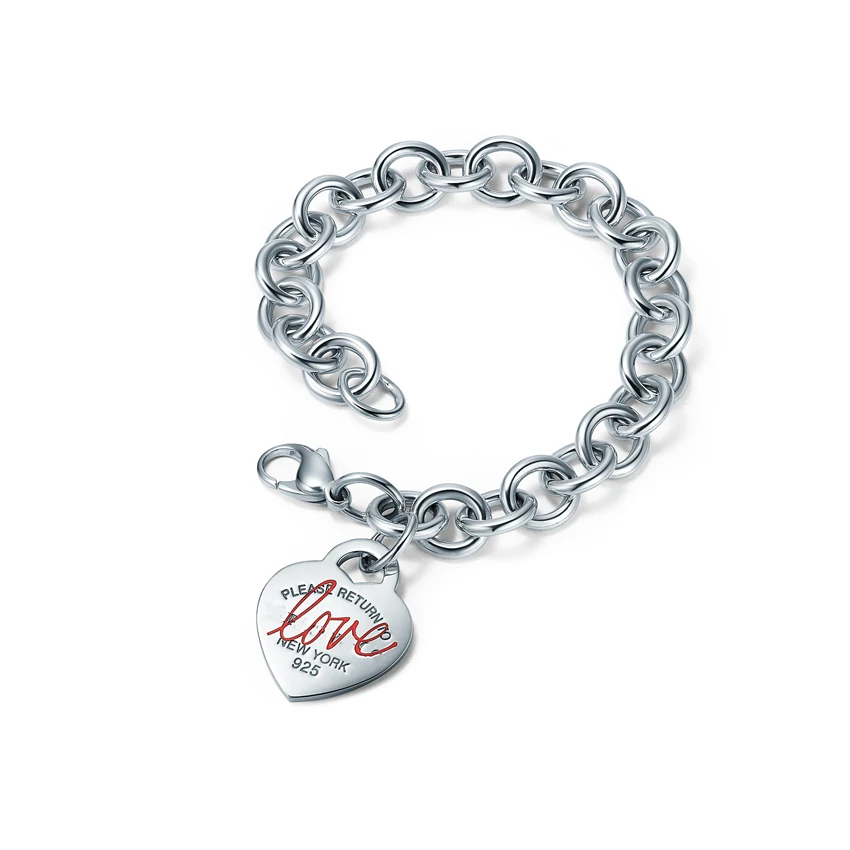 

Boutique fashion hot style lovers heart-shaped bracelet tags