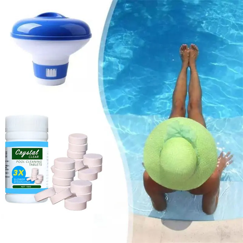 100 шт. чистки плавательного Бассеина Планшеты дезинфекции таблетки хлора