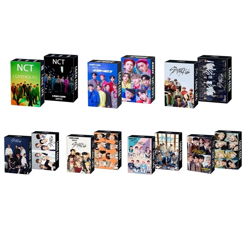 

Фотокарточки Kpop Stray kids, ATEEZ NCT, 30 шт./компл., HD, высокое качество, фото открытки в альбом