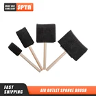 Щетка SPTA для вентиляционного отверстия автомобиля, очиститель жалюзи, тряпка, Чистка автомобиля, деревянная ручка, губка, щетка