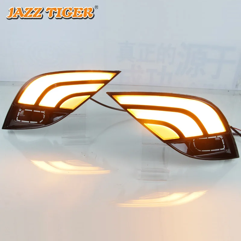 Джаз Тигр желтого течет поворотов Функция 12В дневные ходовые огни Светодиодный