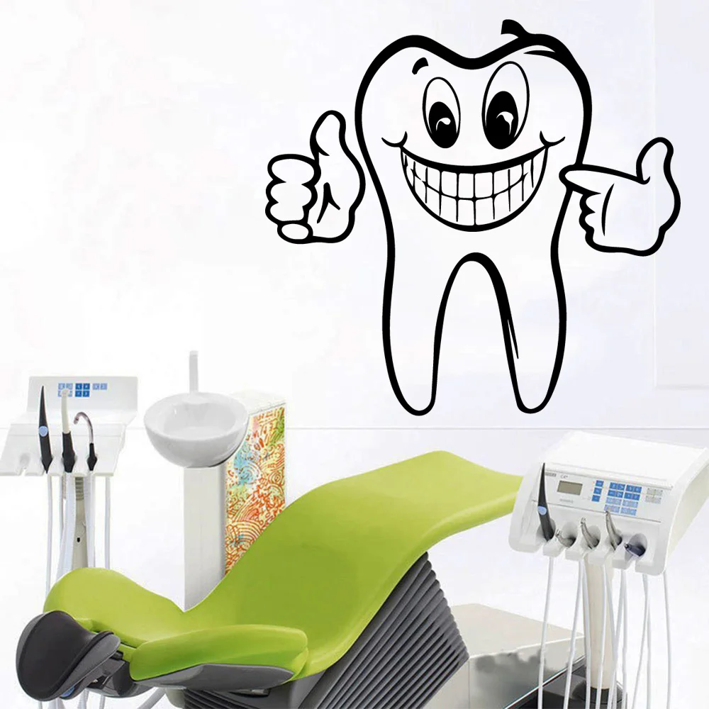 Пользовательские зубные художественные наклейки водонепроницаемые настенные
