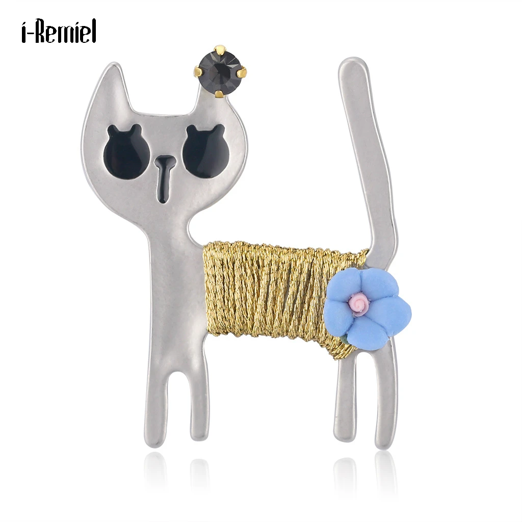 

Cute Cat Jewelry Brooch for Women Stylish Alloy Animal Dress Coat Brooches Hat Bag Badge Pin Christmas Gifts Womens Accessories