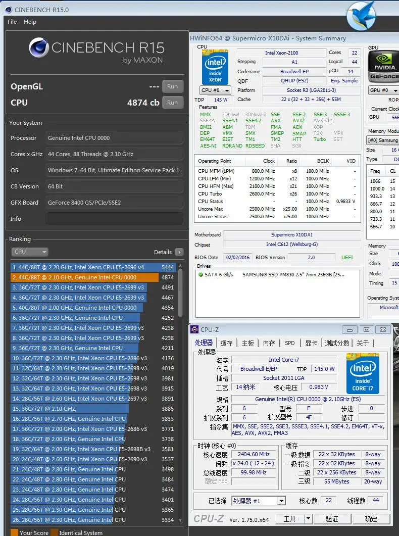 Оригинальный процессор Intel ЦП Xeon ES version E5 2699 V4 22 ядра 2 10 ГГц 55 МБ 145 вт 2699V4