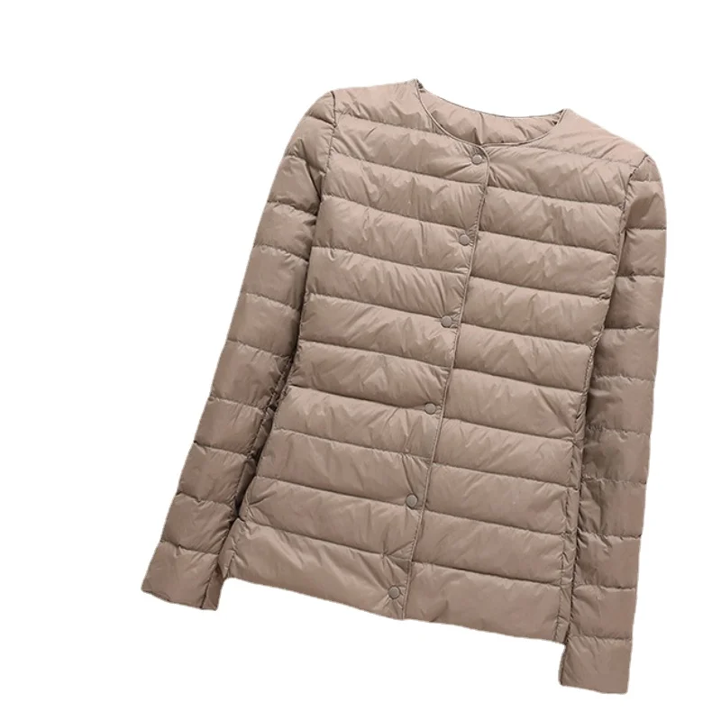 Новинка осенне зимняя портативная Женская парка с подкладкой пуховик круглым