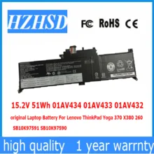 15.2V 51Wh 01AV434 01AV433 01AV432 00HW027 Laptop Battery For Lenovo ThinkPad Yoga 370 X380 260 SB10K97591 SB10K97590