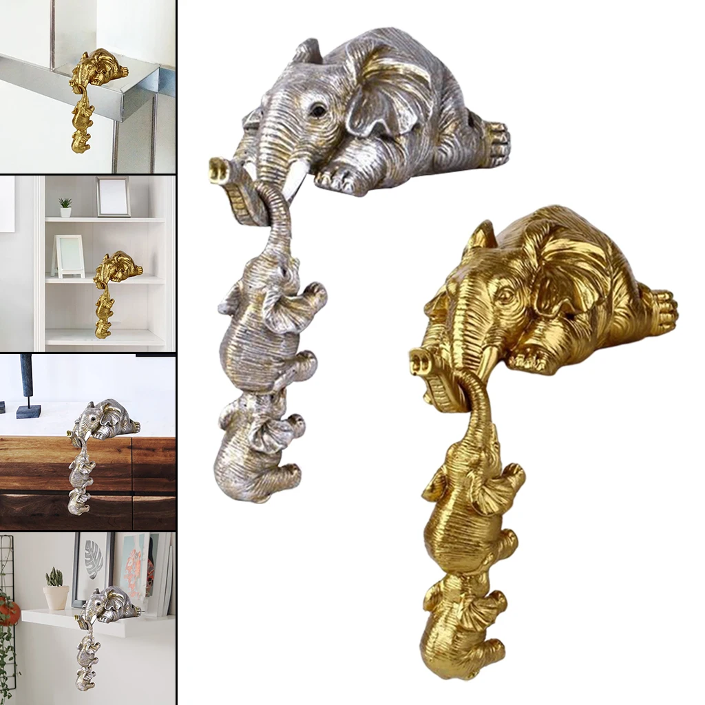 Фигурка милого слона семейный слон коллекционная креативная декоративная