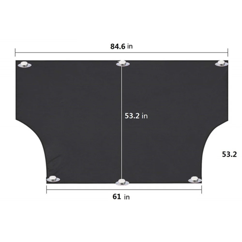

Winter Snow Blocker Magnetic Windshield Cover Car Snow Cover Anti-Freeze Half Car Front Glass Block 215/155/135cm with 2 Rearvie