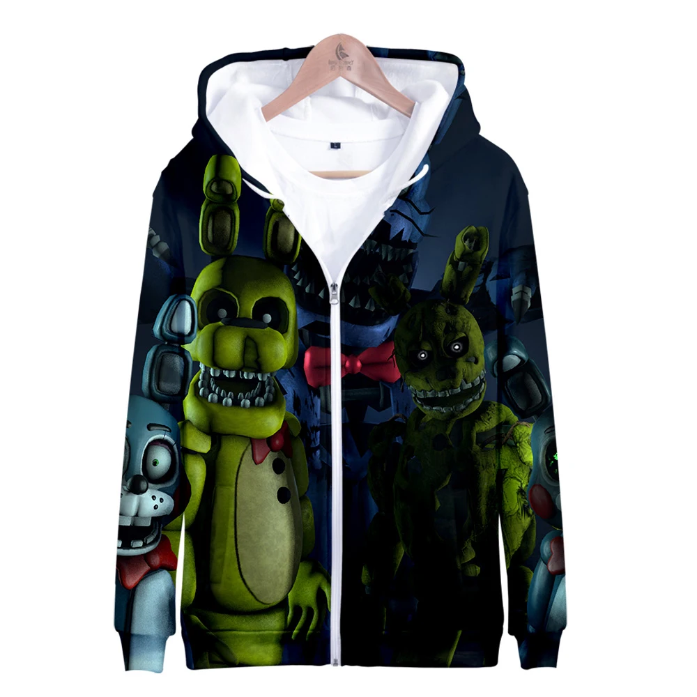 

Five Nights at Freddy3D PrintNew Joker Sweatshirts Men Brand Hoodies Zipper Hoodie hip hop Male Casual funny Tracksuits harajuku