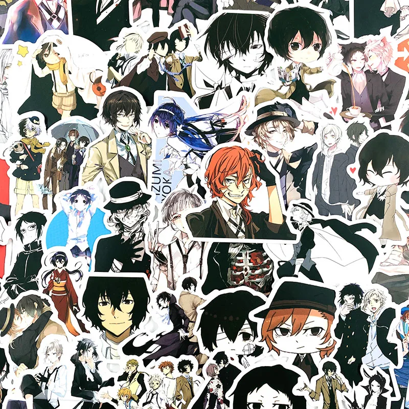 1050pcsset bungou stray dogs anime graffiti stickers gifts toys for kid diy skateboard laptop car phone motorcycles bicycles free global shipping