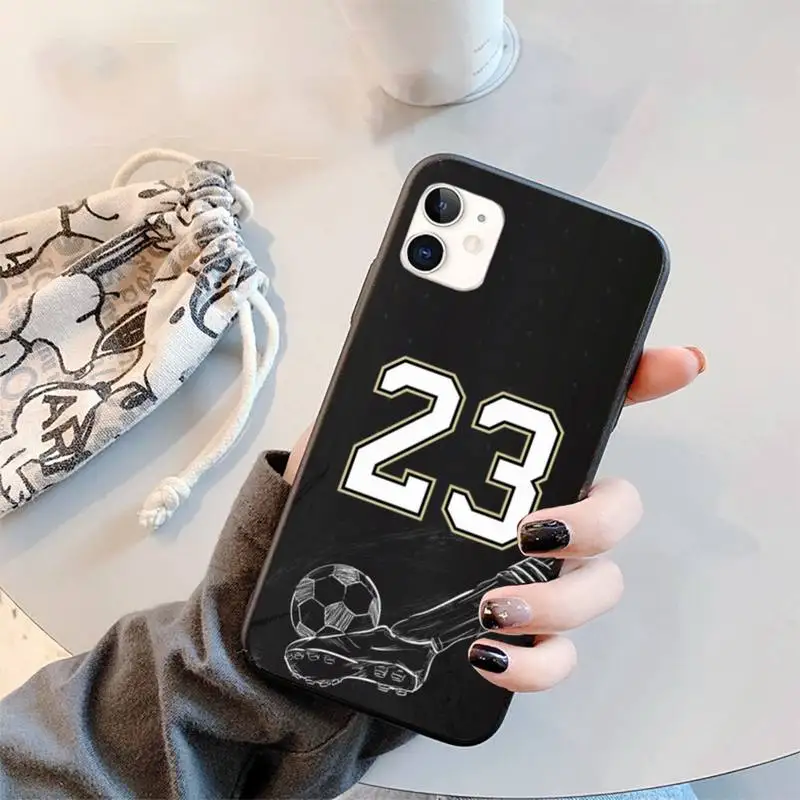 

Football Lucky number And letter Phone Case for iPhone 11 12 pro XS MAX 8 7 6 6S Plus X 5S SE 2020 XR mini