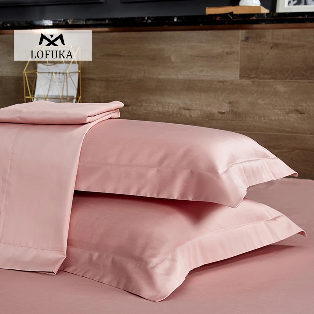 

Lofuka Luxury Beauty 100% Cotton Pink Pillowcase Long-staple Cotton Pillow Case Standard Bedding Pillow cover Free shipping