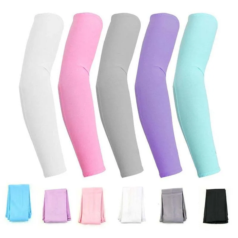 

1 Pair Women Men Sun Protection Oversleeve Arm Warmers Arm Sleeves Outdoor Ice Silk Sleeves Breathable Sport Travel Summer