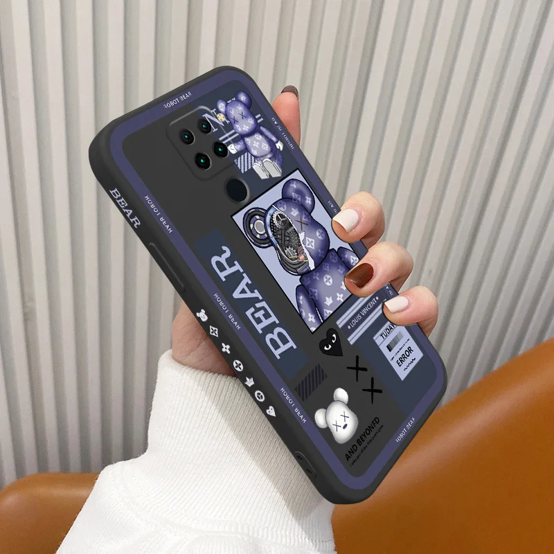 

Blue Bear Liquid Case For Xiaomi Redmi Note 10 10S 9T 9 8 7 Pro Max Redmi 9 9A 9T K40 K30 K20 Pro Ultra Thin Soft Phone Cover