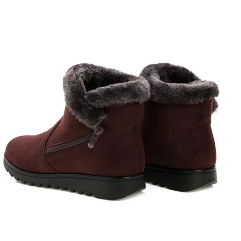 

Winter new warm women's snow boots large size suede fashion short plush women's boots ankle boots for women shoes 35-41
