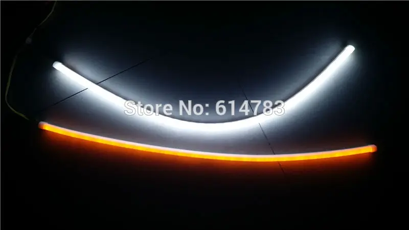 Гибкая Двухцветная светодиодная лента белый + янтарный свет 60 см/45 см/30 см с