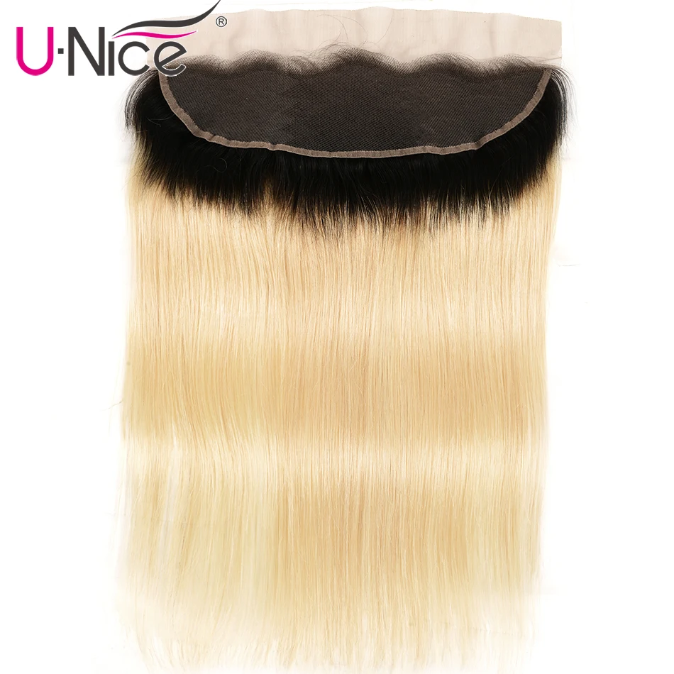 Волосы UNICE бразильские прямые волосы с фронтальным кружевом 13 &quotx 4&quot свободная