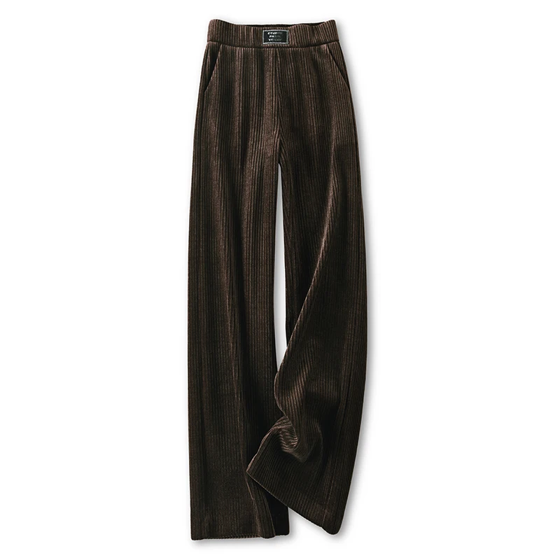 Женские вельветовые брюки JMPRS плотные зимние свободные с широкими штанинами