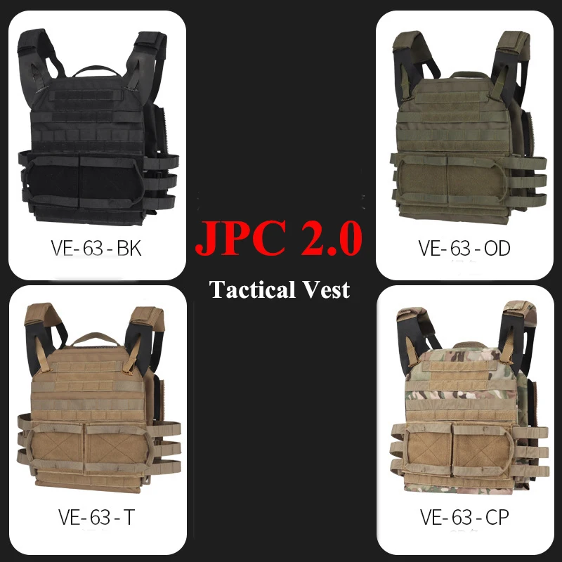 JPC 2.0 Can Load EVA Protective Plate  Hunting Tactical Body Armor Molle Plate Carrier Vest Paintball Airsoft Military Equipment