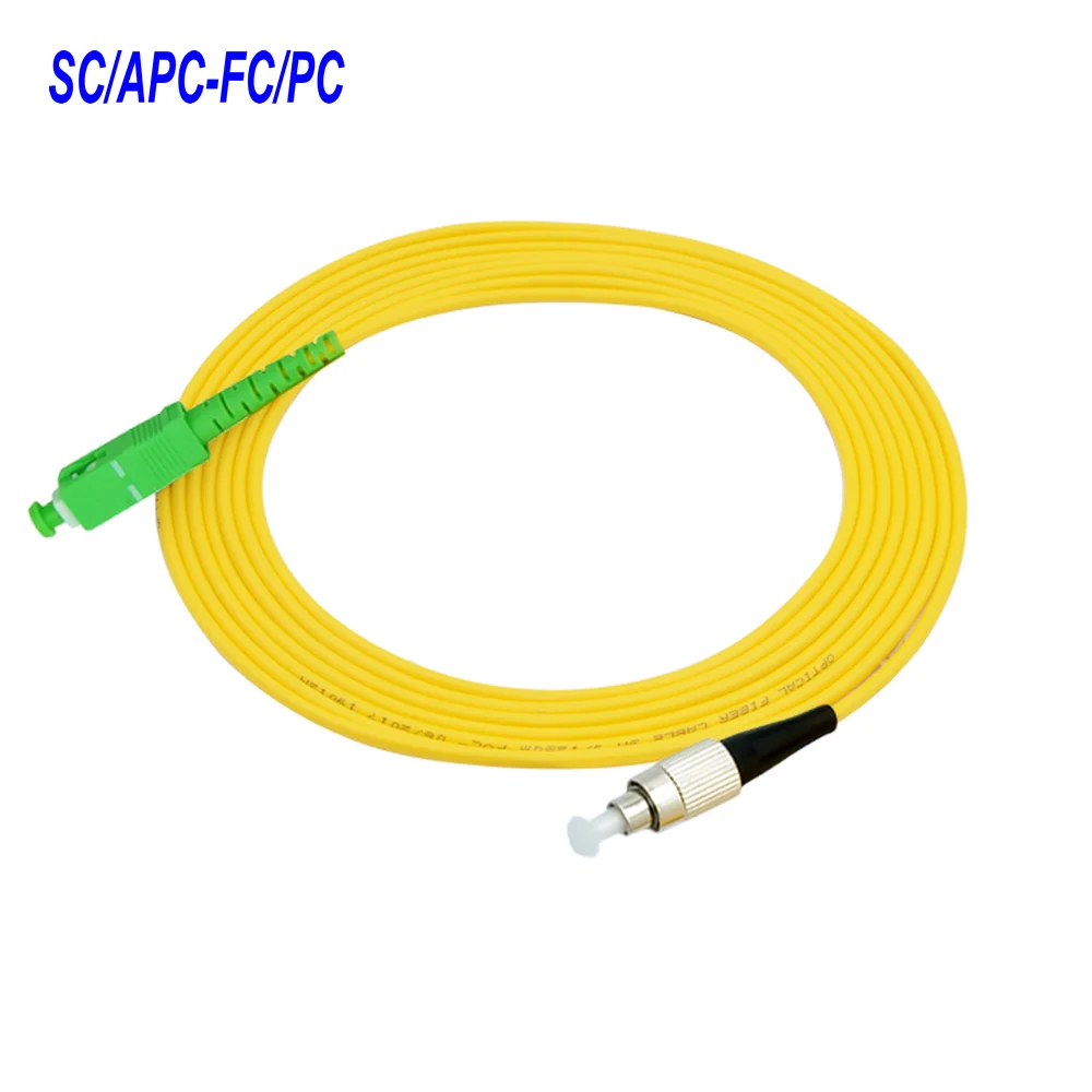 

1Meters SC/APC-FC/PC,3.0mm,Singlemode 9/125,Simplex,Optical Fiber Patch Cord Cable,SC to FC Jumper