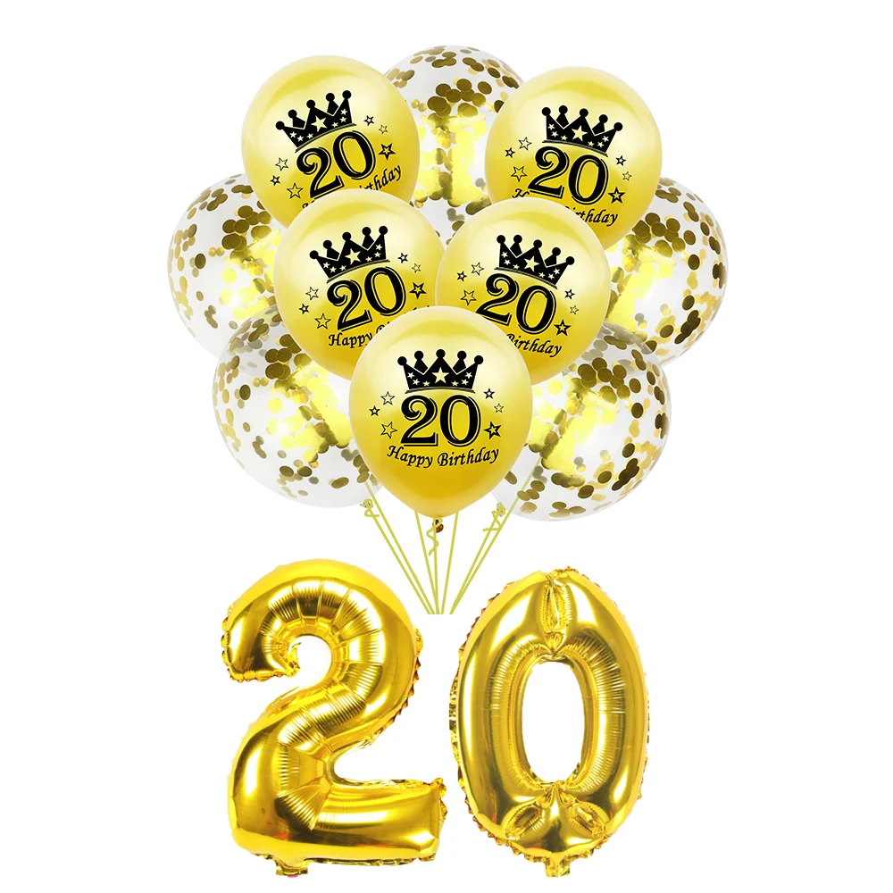 AMAWILL 12 шт./компл. 16th 18th 30th 40th 50th воздушные шары для взрослых День рождения