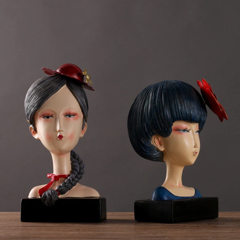 

Европейские полимерные украшения принцессы для девочек, аксессуары для мебели гостиной, шкафчик для телевизора, офисные настольные фигурк...