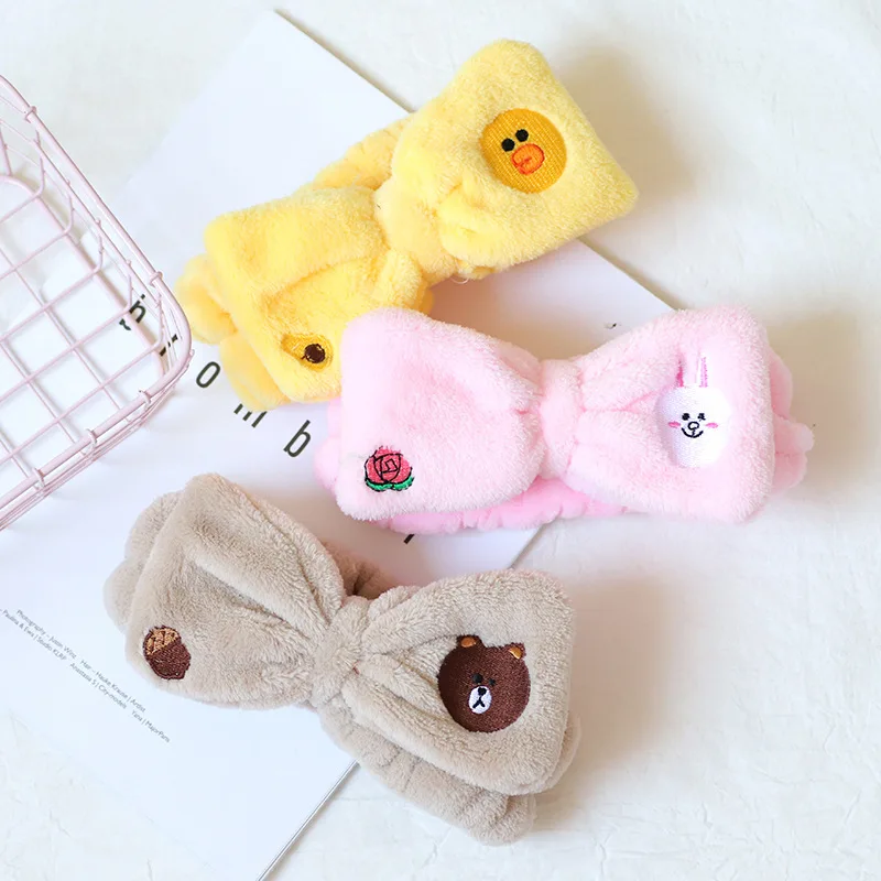 Однотонная мягкая эластичная повязка на голову с бантом для женщин и девочек