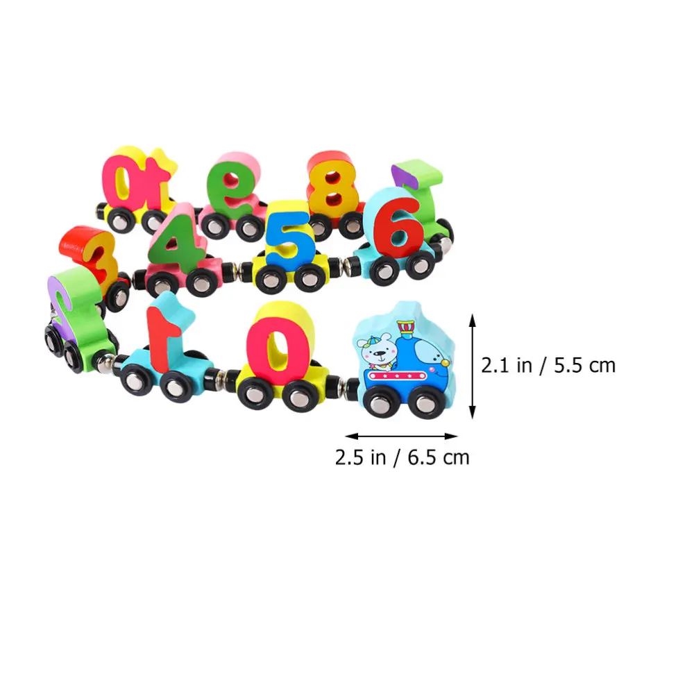 

1 Set Kids Magnetic Number Train Wooden Educational Colorful Number Game
