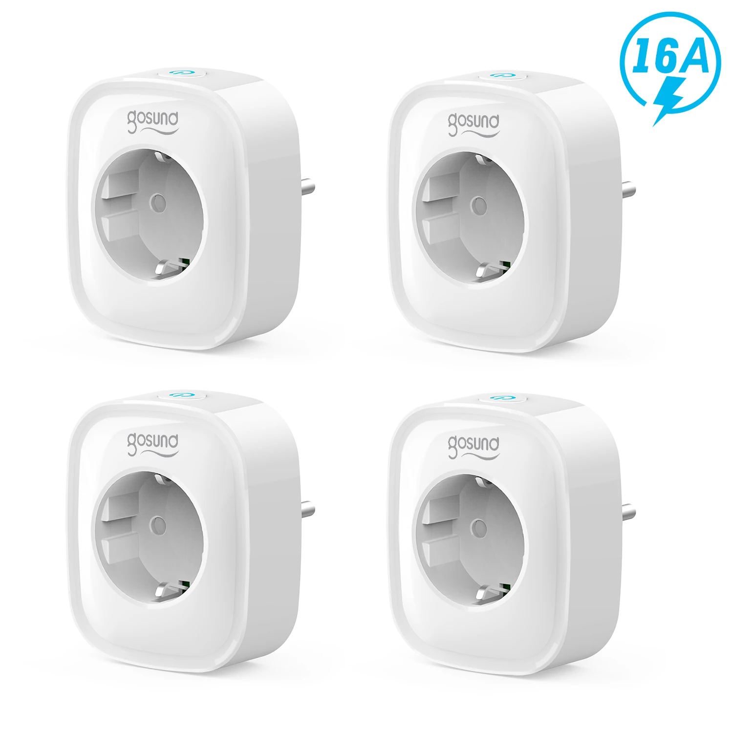 Gosund wifi prise plug EU 4 шт упаковка электрическая мини умная розетка для немецкой станции