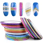 Лак для ногтей, 1 мм, 12 видов цветов пробы, серебристый, розовый, золотой, долговечный, для девочек, милый инструмент для украшения ногтей