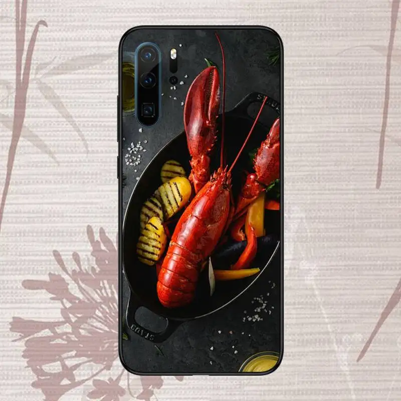 

Food lobster Phone Case For Huawei P20 P30 P40 lite Pro P Smart 2019 Mate 10 20 Lite Pro Nova 5t