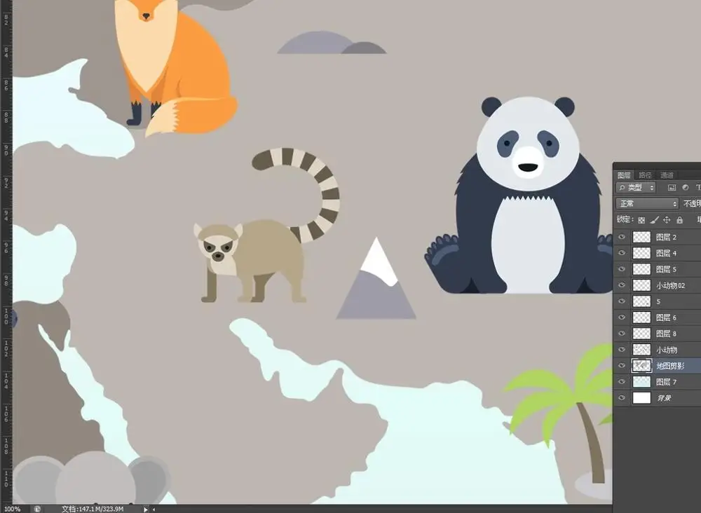 Большие настенные 3D обои на заказ красивая сказочная карта мира детская спальня