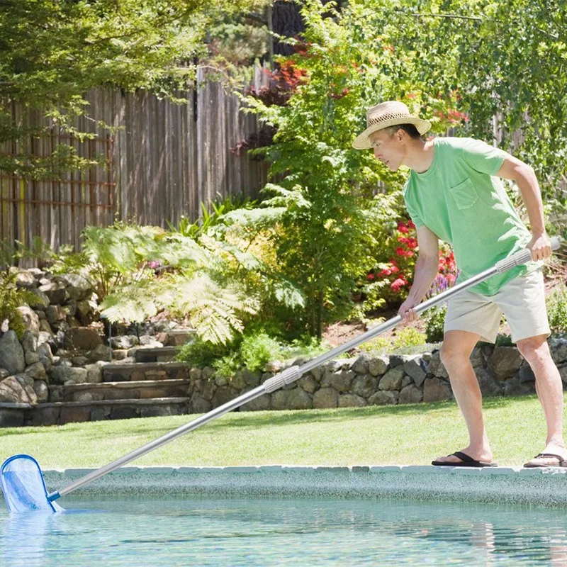

1M Adjustable Swimming Pool Cleaning Tool Telescopic Pole Aluminum Alloy Swimming Pool Telescopic Life-Saving Pole