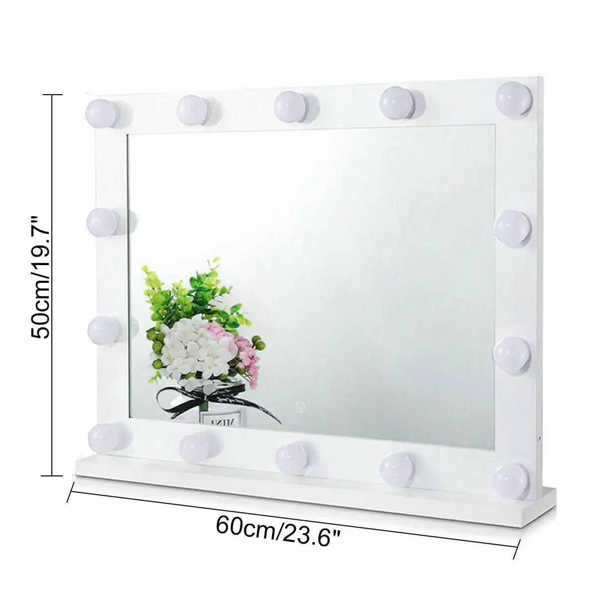 

Hollywood Makeup Mirror Vanity Lighted Cosmetic Mirror with 14 LEDs Lights For Tabletop Bathroom Beauty Mirror Dressing Room