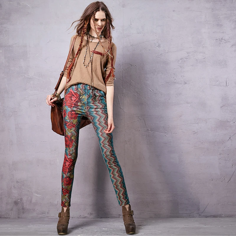 Горячая Распродажа возврат! Женские винтажные леггинсы ARTKA эластичные