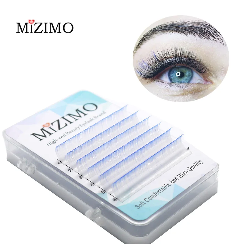 MIZIMO neue цвет pfropfen wimpern 0 07/0 1 мм 8-15 künstliche mähne weiß persönlichkeit verlängerung | Красота и здоровье