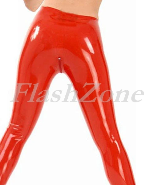 Латексные штаны на молнии с промежностью резиновые леггинсы для девочек |