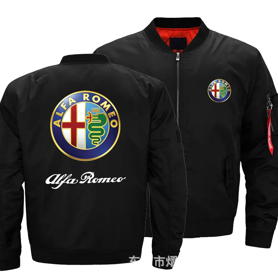 Летная куртка-бомбер Alfa Romeo зимние утепленные мужские куртки на молнии