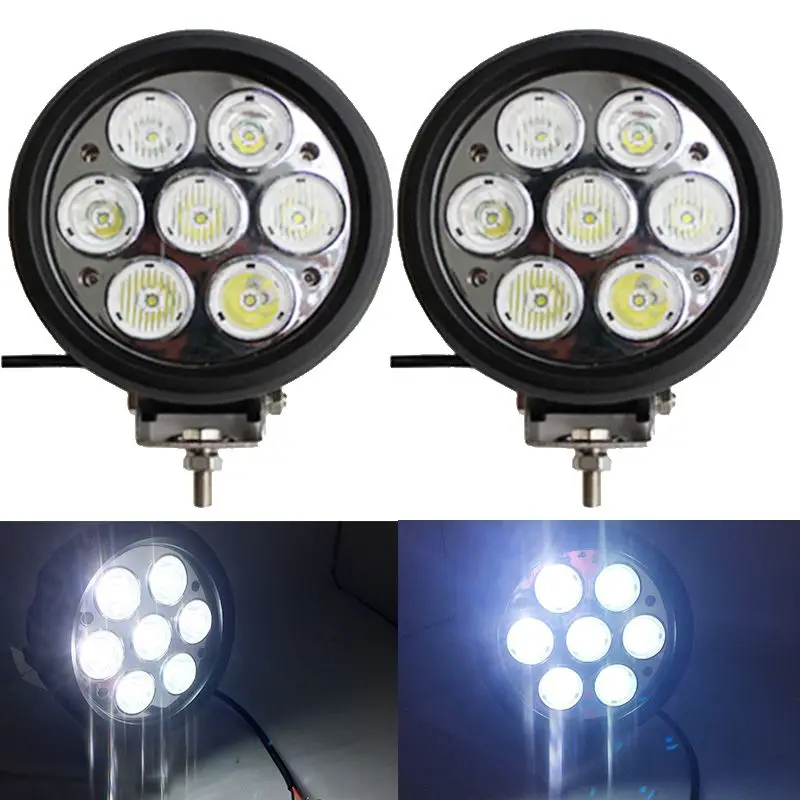 

7 дюймов 70 Вт светодиодный рабочий светильник трактор 4x4 ATV внедорожник светодиодный внедорожный противотуманный светильник 12v 24v IP67 пятно/прожектор светодиодный привод светильник с крышкой